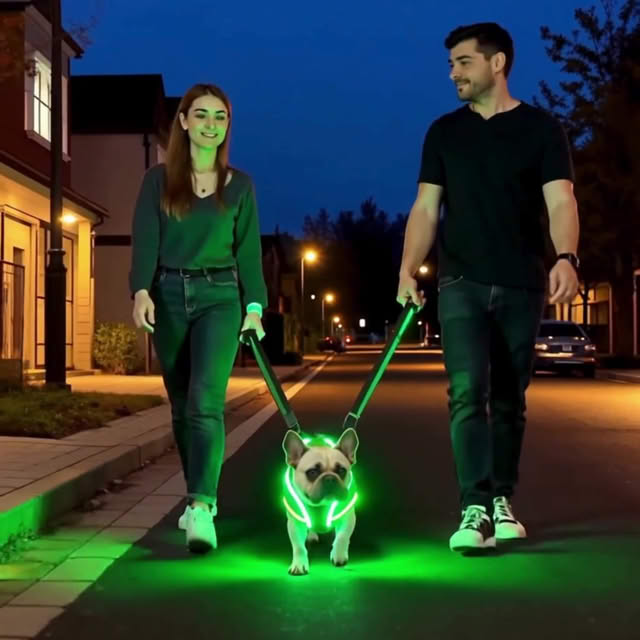 Nite Beam 2.0 Glow Safety harness - Protect your pet on night walks