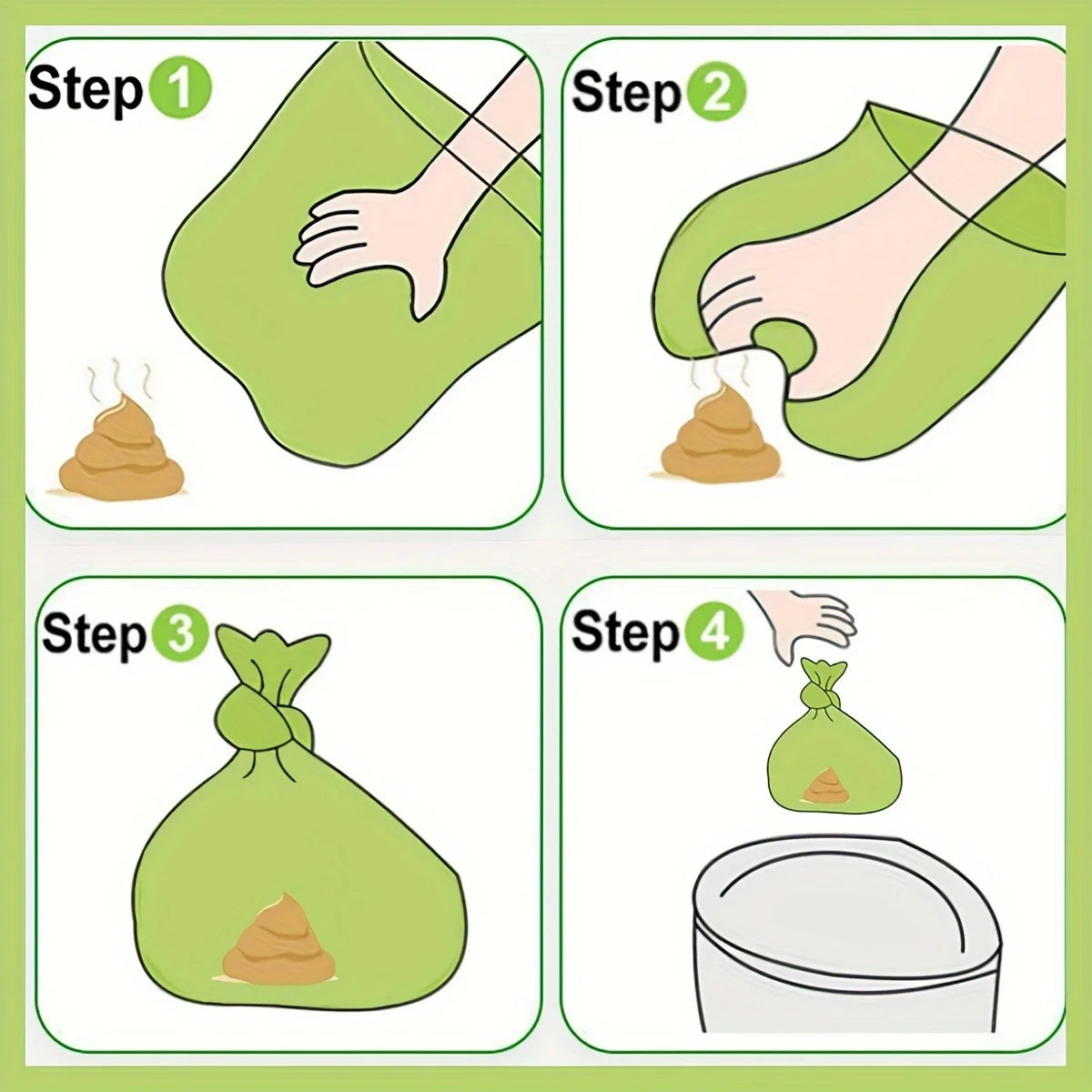 Dog waste bags -  Biodegradable! - Leak Proof & Sanitary - Bulk pack